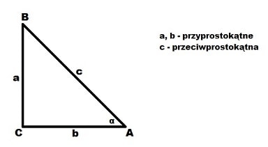 trygonometria trójkąta prostokątnego